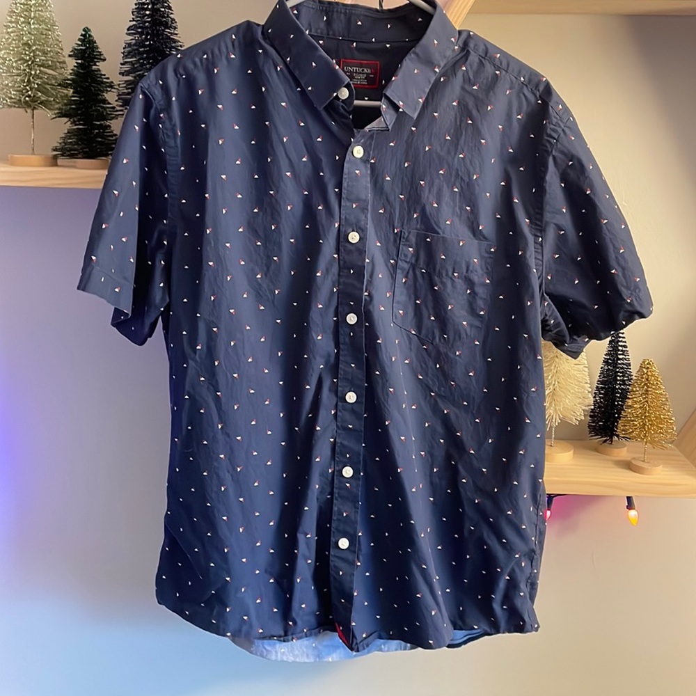 XL Untuckit Slim Fit short sleeve button down